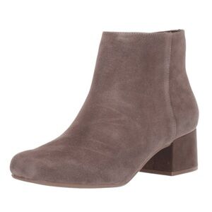 Cole Haan Taupe Suede Block Heel Ankle Booties